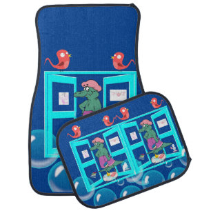 Bubble Bath Alligator Birds Floor Car Mats