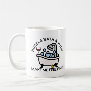 Bubble Bath and Wine Coffee Mug