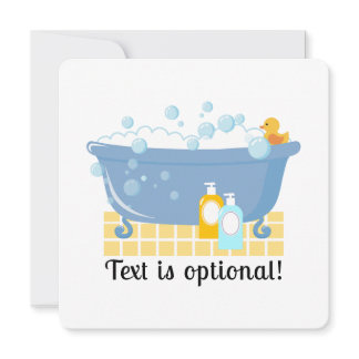 Bubble Bath Bath Tub Invitation