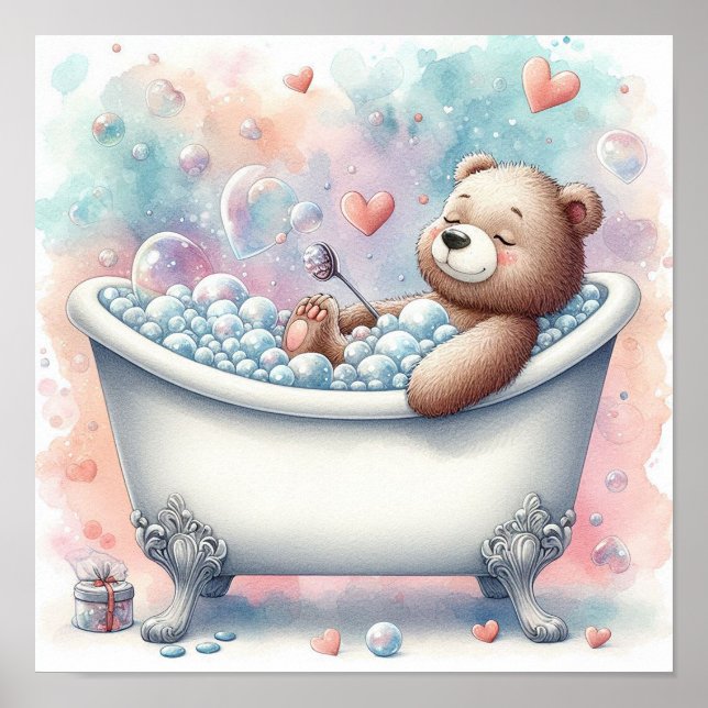 Bubble Bath Bear Poster (Front)