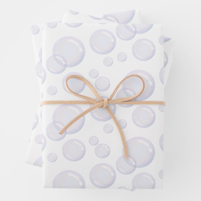 Bubble Bath Blowing Bubbles bubble wrap spa party Wrapping Paper Sheets (In situ)