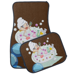 Bubble Bath Brown Floor Car Mats