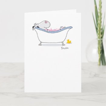 Bubble Bath Card by SandraBoynton at Zazzle