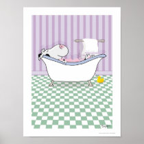 BUBBLE BATH COW poster by Sandra Boynton