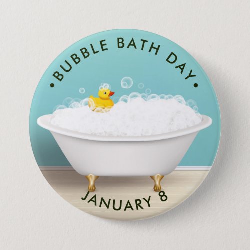Bubble Bath Day claw bathtub rubber ducky Button