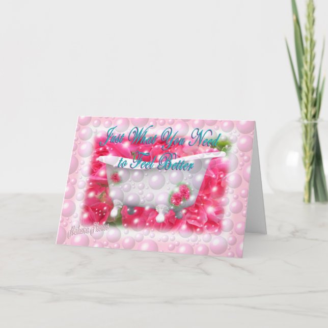 Bubble Bath Get Well-customize Card (Front)