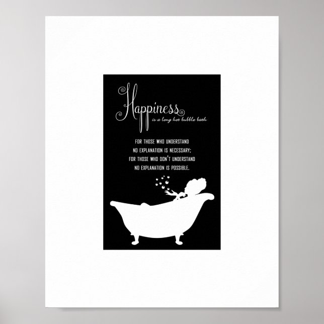 Bubble Bath Happiness Poster (Front)