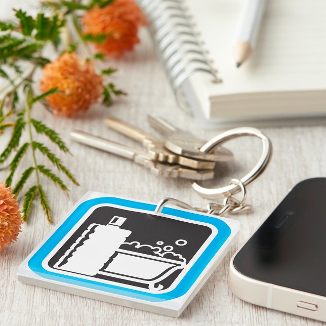 Bubble Bath Icon Relaxing Bathroom Spa Keychain (Creator Uploaded)