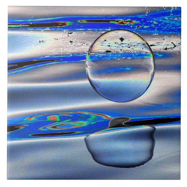 Bubble bathroom decor Abstract ceramic tile (Front)