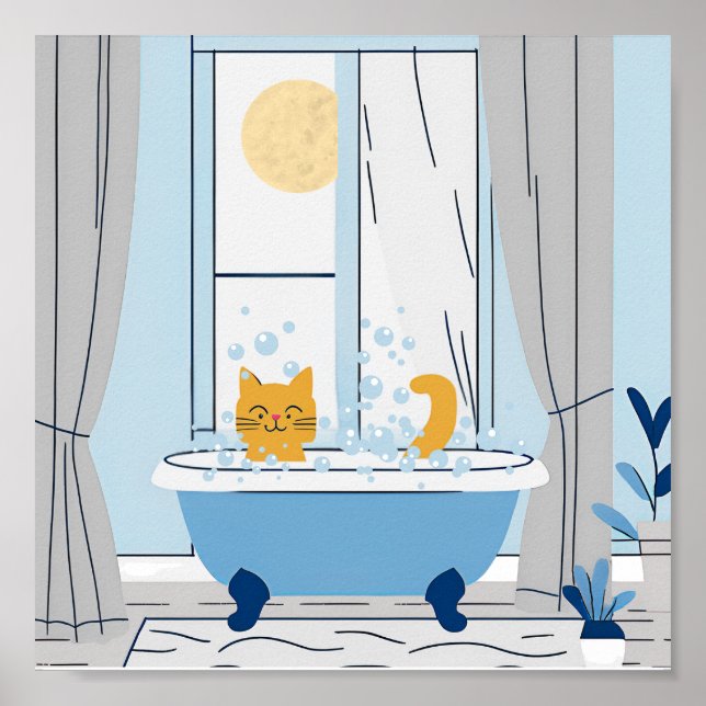 Bubble Bathtime for Kitty  Poster (Front)