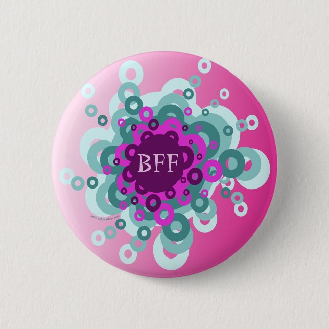 BUBBLE Best Friends Forever Pinback Button (Front)
