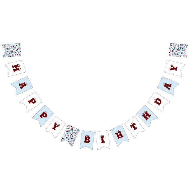 Bubble birthday bunting flags (All)