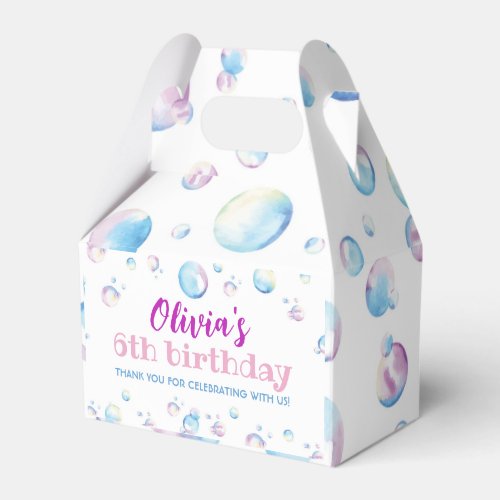 Bubble Birthday Party Favor Box Pop On Over