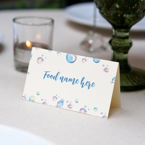 Bubble Birthday Tent Place Card Summer Party