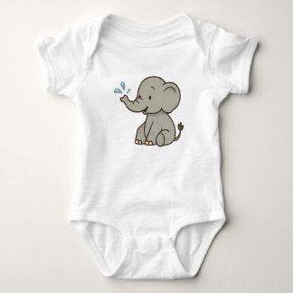 Bubble Blowing Elephant Baby Bodysuits T-shirt