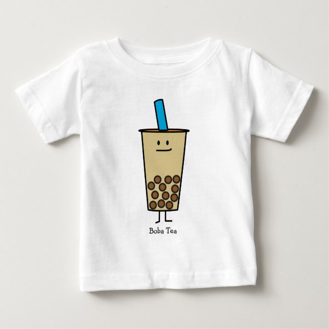 Bubble Boba Pearl Milk Tea Tapioca balls Baby T-Shirt (Front)