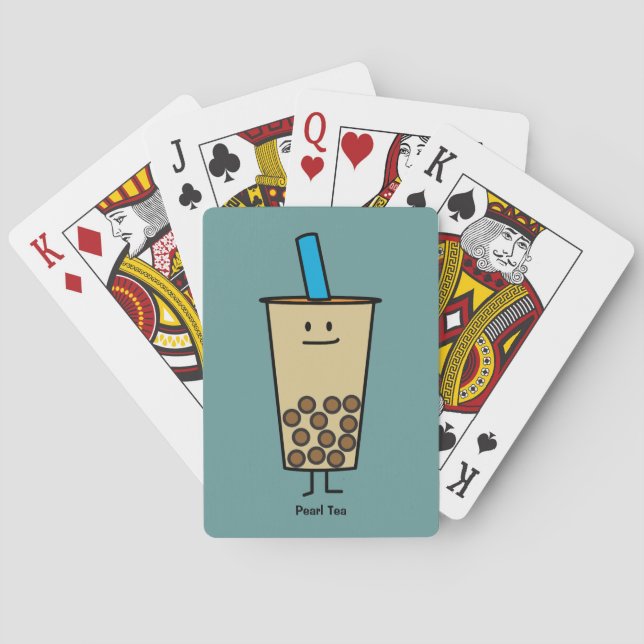 Bubble Boba Pearl Milk Tea Tapioca balls Poker Cards (Back)