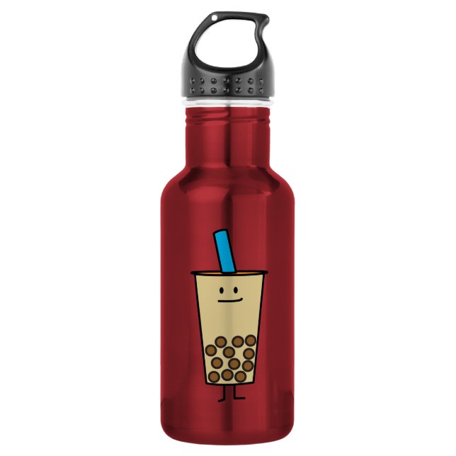 Bubble Boba Pearl Milk Tea Tapioca balls Water Bottle (Front)