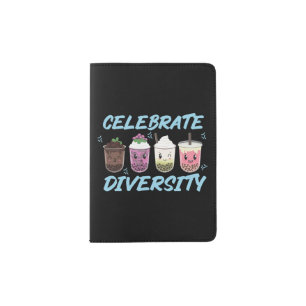 Bubble Boba Tea Celebrate Diversity LGBT Pride Passport Holder