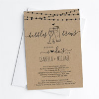 Bubble & Brew Before I Do Couple Shower Invitation