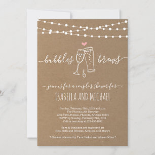Bubble & Brews Couple's Shower Invitation