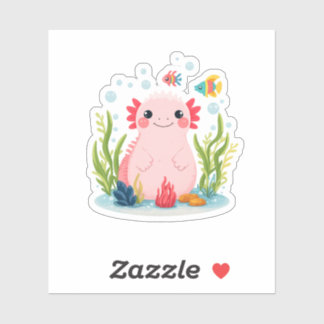 Bubble Buddy Axolotl Sticker