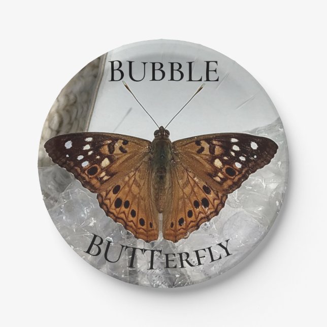Bubble BUTTerfly Paper Plates (Front)