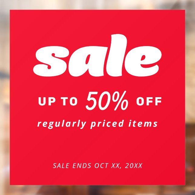 Bubble Classic Retro Retail Red Sale Sign (Sheet 2)