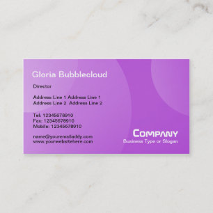 Bubble Cloud - Shades of Purple Business Card