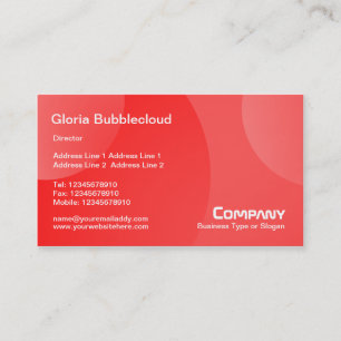 Bubble Cloud - Shades of Red Business Card