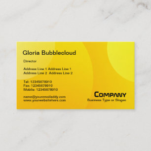 Bubble Cloud - Shades of Yellow Business Card