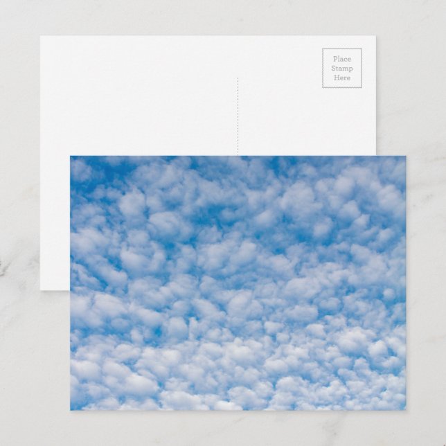 Bubble Clouds in Blue Sky Nature Photo Mammatus Postcard (Front/Back)