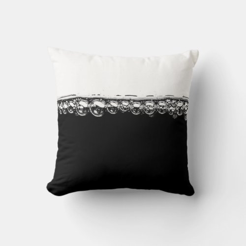 Bubble Divider Background _ BW Throw Pillow