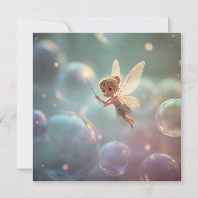Bubble Fairy Invitation (Front)