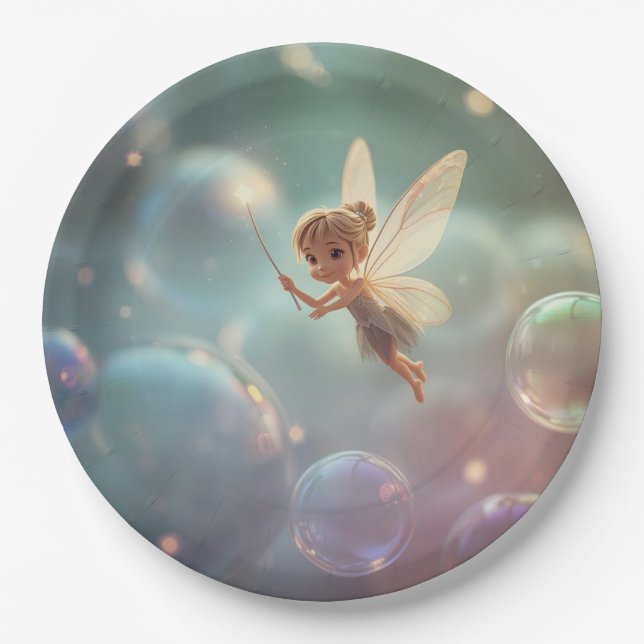 Bubble Fairy Paper Plates (Front)