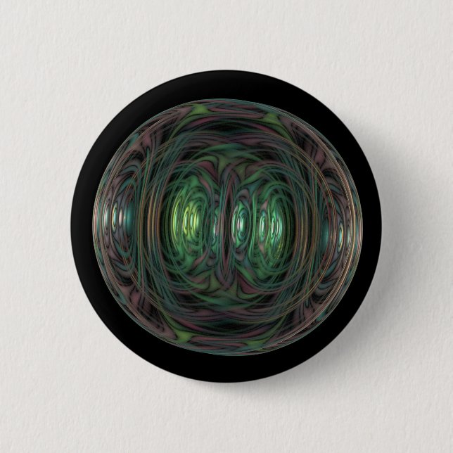 bubble fractal pinback button (Front)
