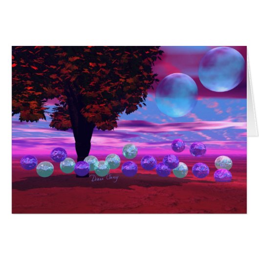 Bubble Garden - Rose and Azure Wisdom Cards (Front Horizontal)