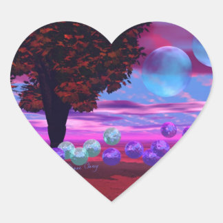 Bubble Garden - Rose and Azure Wisdom Heart Sticker