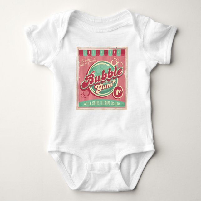Bubble Gum Baby Bodysuit (Front)