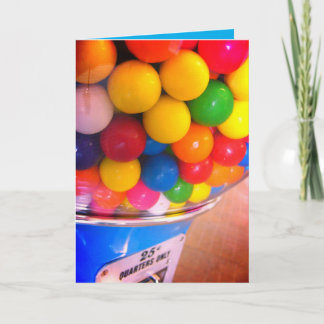 Bubble Gum Balls Birthday Card