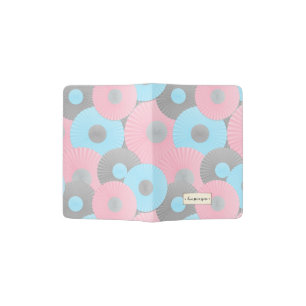 Bubble Gum Circle Origami Pastel Pattern Passport Holder
