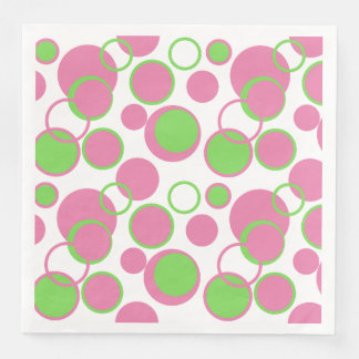 Bubble Gum Circles Paper Dinner Napkins