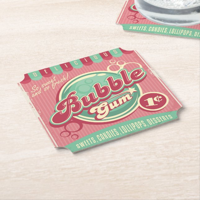 Bubble Gum Coasters (Angled)