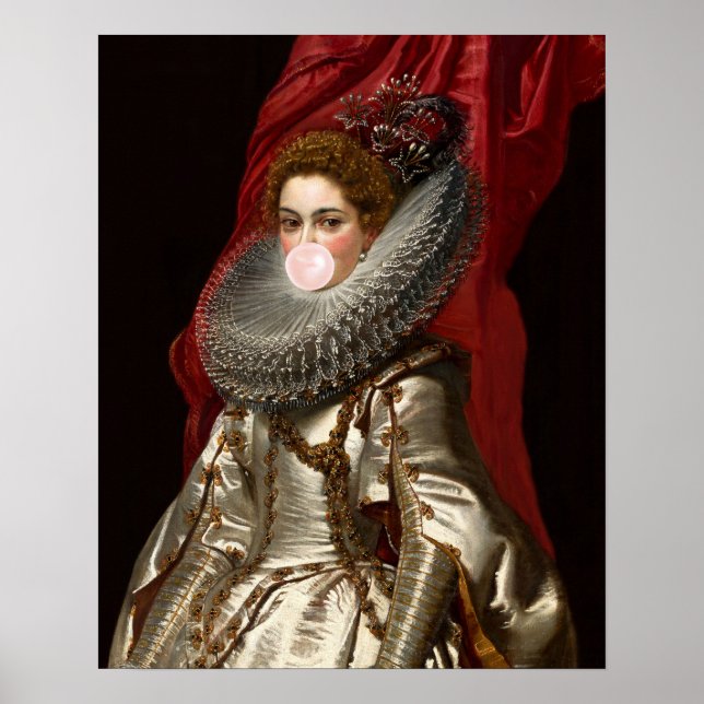 Bubble gum Diva in a Neck Ruff Poster (Front)