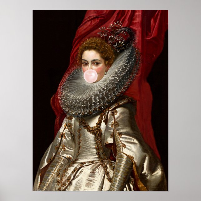 Bubble gum Diva in a Neck Ruff Poster (Front)