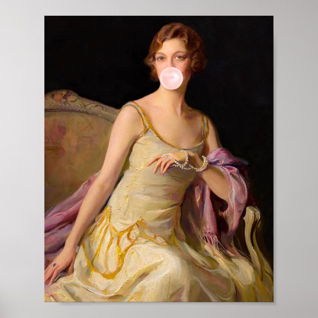 Bubble Gum Diva in Yellow Dress  Poster (Front)