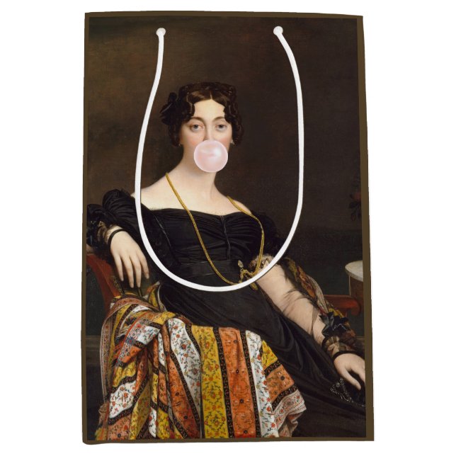 Bubble gum Diva Madame Ponselle Medium Gift Bag (Front)