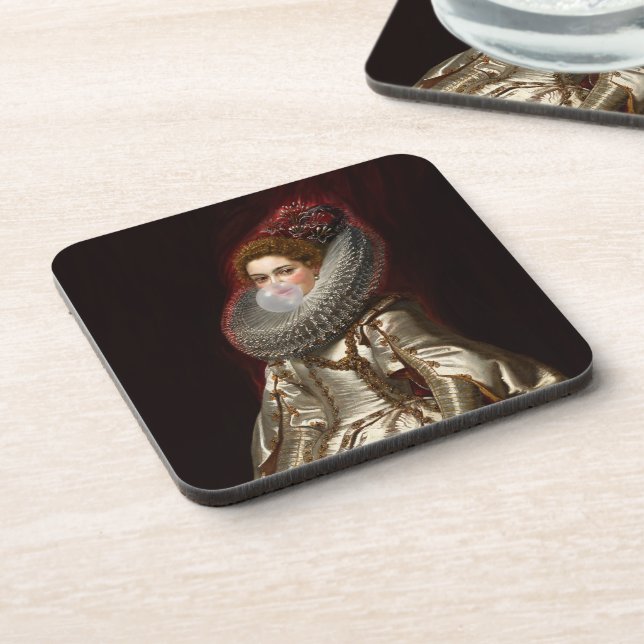 Bubble gum Diva Marchesa Beverage Coaster (Left Side)