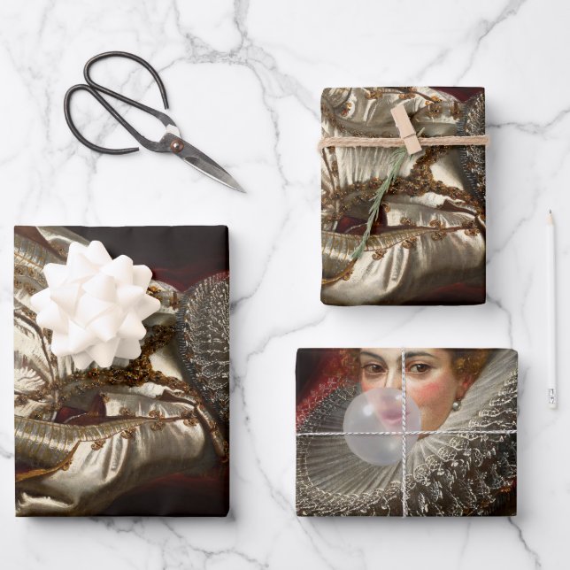 Bubble gum Diva Marchesa Wrapping Paper Sheets (Front)
