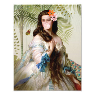 Bubble Gum Diva tropical background Photo Print